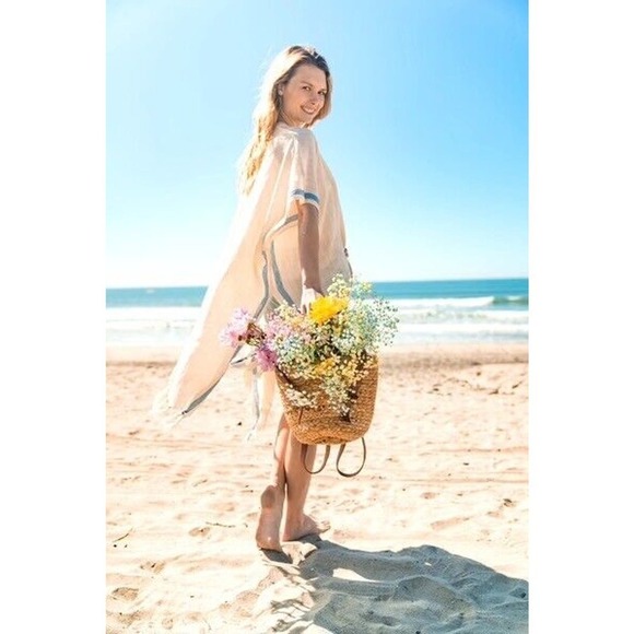 NWT Rays For Days Womens Coco Cabana Beach Coverup O/S Vacation Fringe Swim - Picture 2 of 7